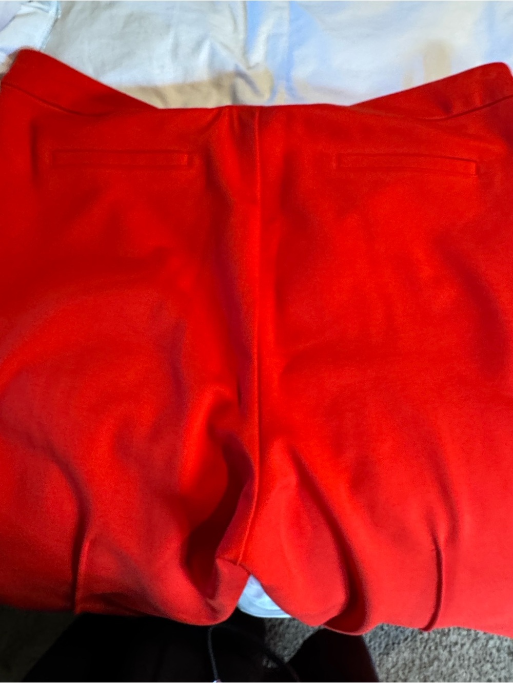 On * 34th Fiery Red Ponte Kick-Flare Ankle Pants - Picture 3 of 4